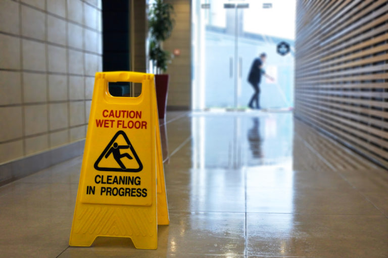 caution wet floor sign